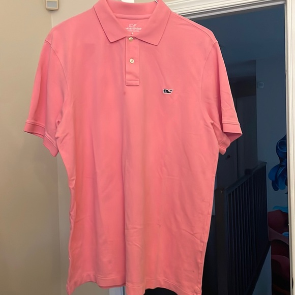 Mens Vineyard Vines Polo Shirt…size Large..color is Pink - Picture 1 of 5